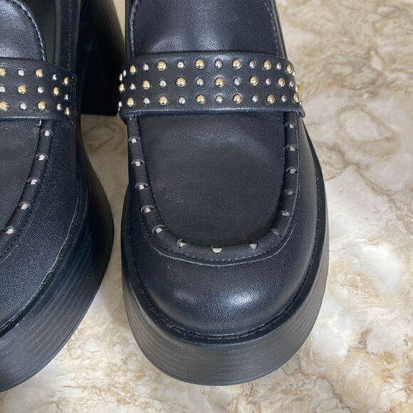 NEW! Design Concept Studio Chunky Studded Platform Loafers - Picture 6 of 11